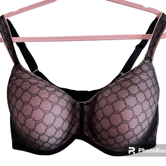 Soma Stunning Support Black Geo Lace Balconette Bra Size 42DDD NWT - Picture 13 of 13